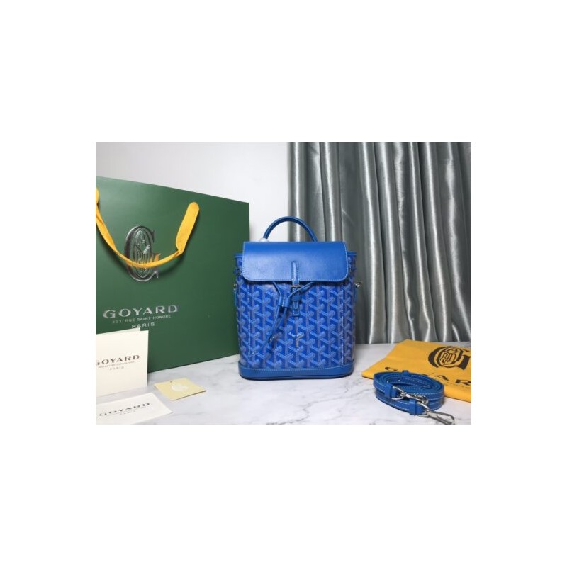 affordable goyard Alpin Mini Backpack blue flap