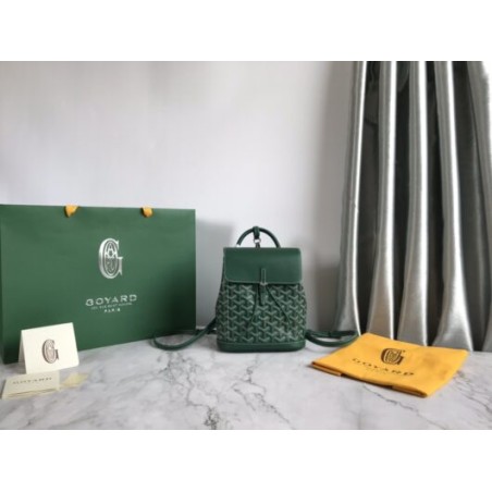 affordable goyard Alpin Mini Backpack green flap