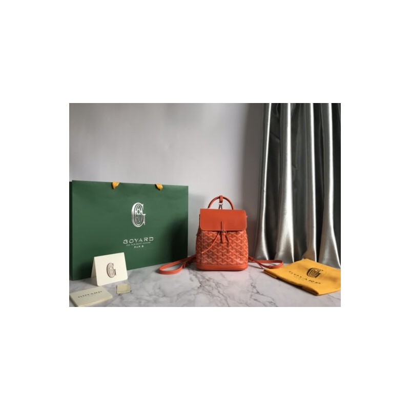 affordable goyard Alpin Mini Backpack orange flap