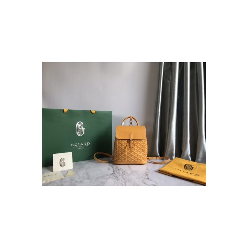 affordable goyard Alpin Mini Backpack yellow flap