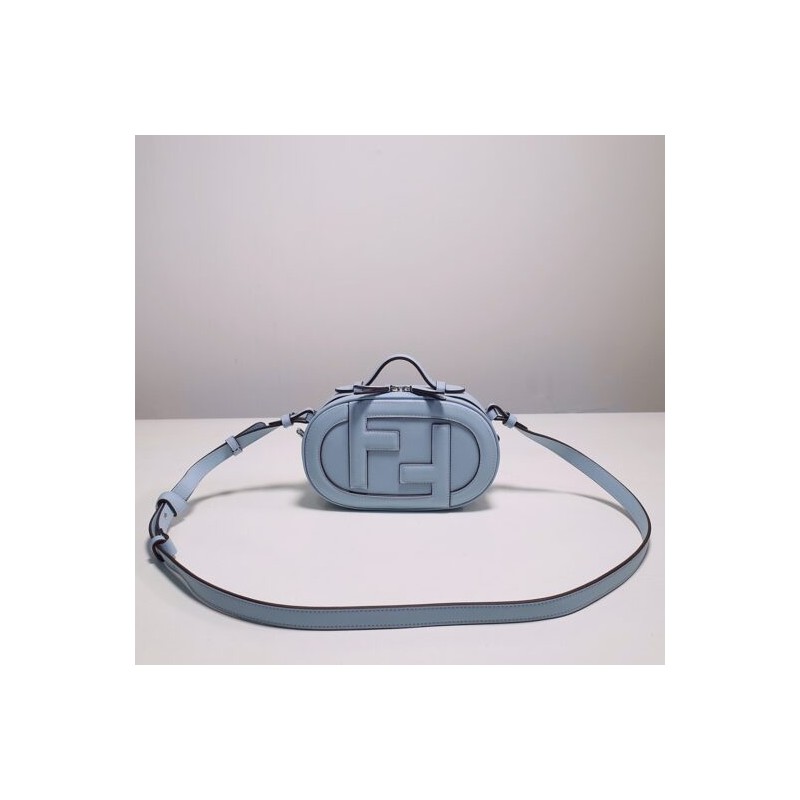 affordable luxury brand fendi O’Lock Mini Camera Case light blue mini bag