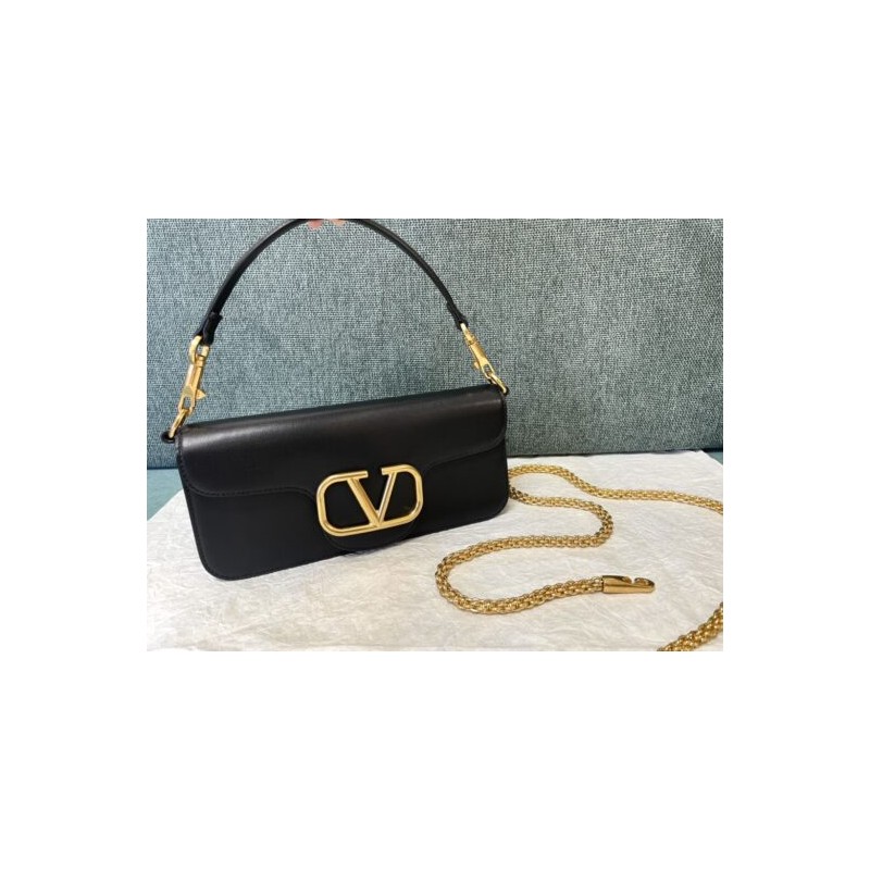 Affordable luxury Valentino LOCÒ CALFSKIN SHOULDER BAG black