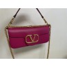 Affordable luxury Valentino LOCÒ CALFSKIN SHOULDER BAG Purple