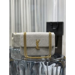 Affordable luxury YSl JAMIE MEDIUM CHAIN BAG ‘CARRÉ RIVE GAUCHE’ gray