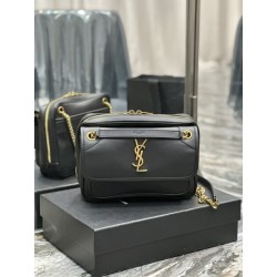 Affordable luxury YSl NIKI CAMERA BAG IN black LEATHER