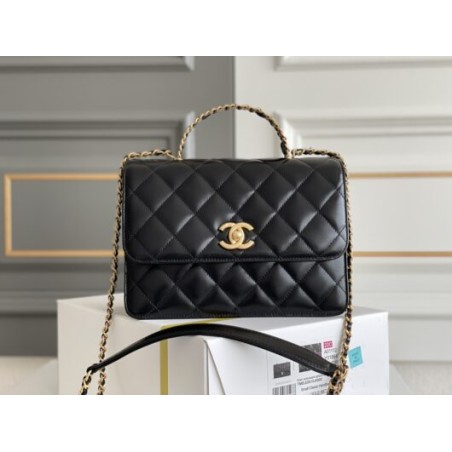 CHANEL 2023 SMALL FLAP BAG WITH TOP HANDLE