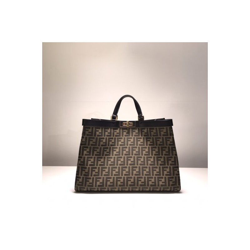classical luxury brand fendi Peekaboo X-Tote Medium Bag brown
