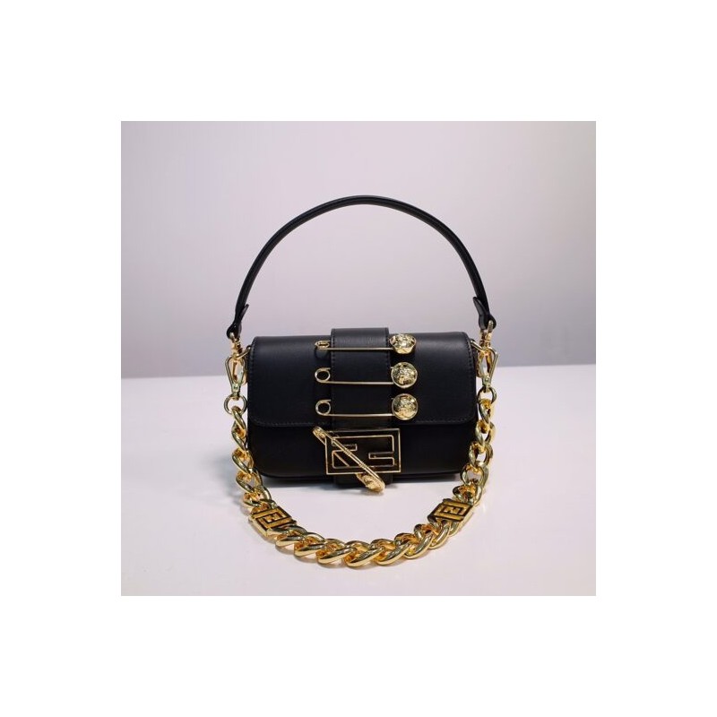 Didcount fendace Baguette bag from the Versace by Fendi collection black color