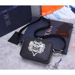 Dior Men’s Bee Print Shoulder Bag replica bags
