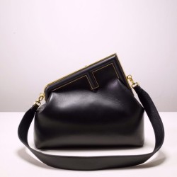 Fendi First Medium Black leather bag