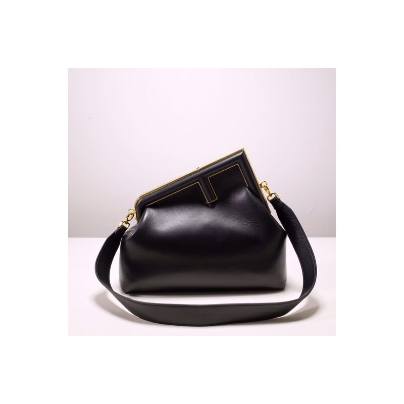 Fendi First Medium Black leather bag