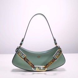 Fendi O’Lock Swing Mint green leather pouch