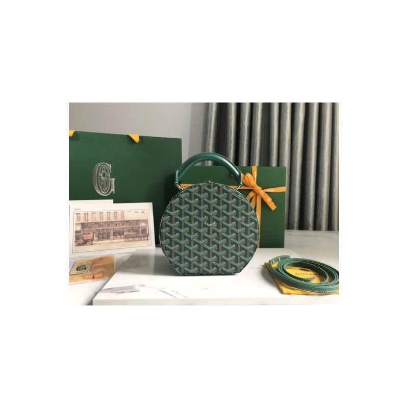 goyard Alto Hat Box Trunk Bag green price