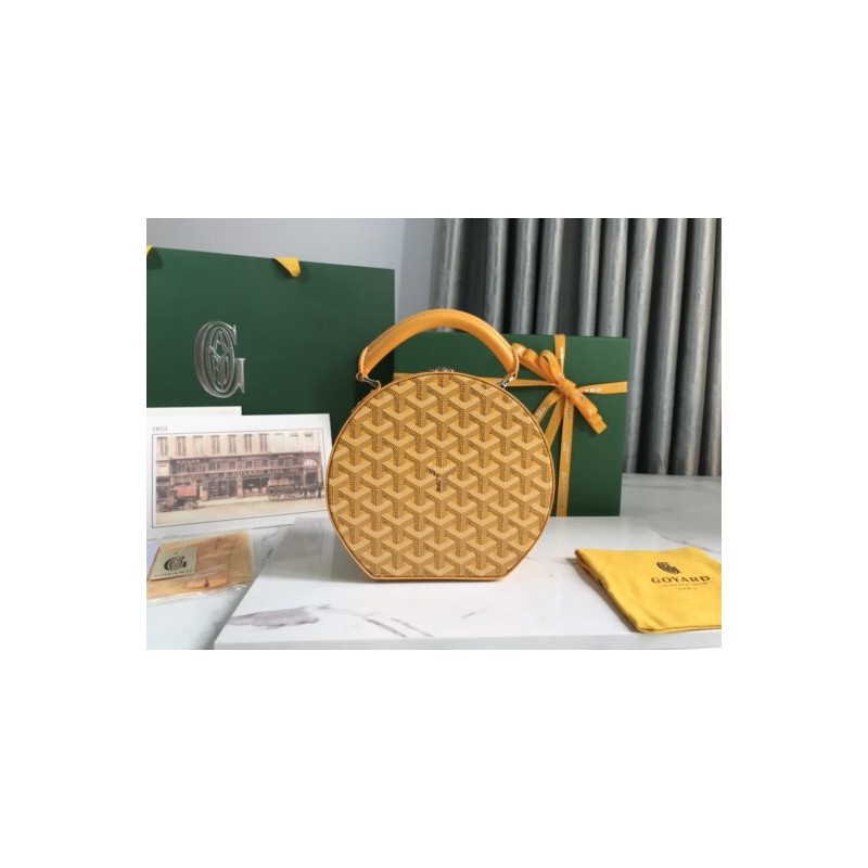 goyard Alto Hat Box Trunk Bag yellow price