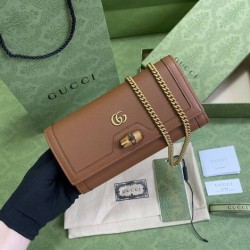 Gucci Diana Bamboo Chain Wallet G1232 designer