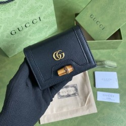Gucci Diana Leather Card Case Wallet G1690 designer