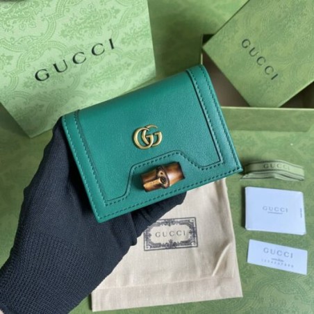 Gucci Diana Leather Card Case Wallet G1692 designer