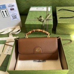 Gucci GG Large Top Handle Bag Bamboo G2234 designer