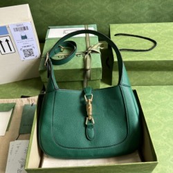 Jackie 1961 small natural green grain leather bag