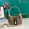 Jackie 1961 small shoulder bag GG Supreme canvas white leather