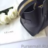 Designer Celine Mini Luggage Bag In Black Goatskin