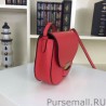 7 Star Celine Small Trotteur Bag In Red Calfskin