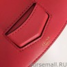 7 Star Celine Small Trotteur Bag In Red Calfskin