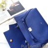 Luxury Celine Mini Belt Tote Bag In Indigo Grained Leather