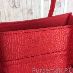 1:1 Mirror Celine Medium Phantom Bag In Red Elephant Calfskin