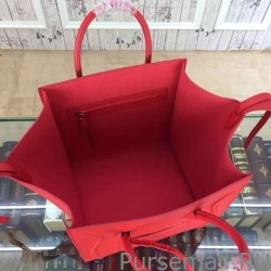 1:1 Mirror Celine Medium Phantom Bag In Red Elephant Calfskin