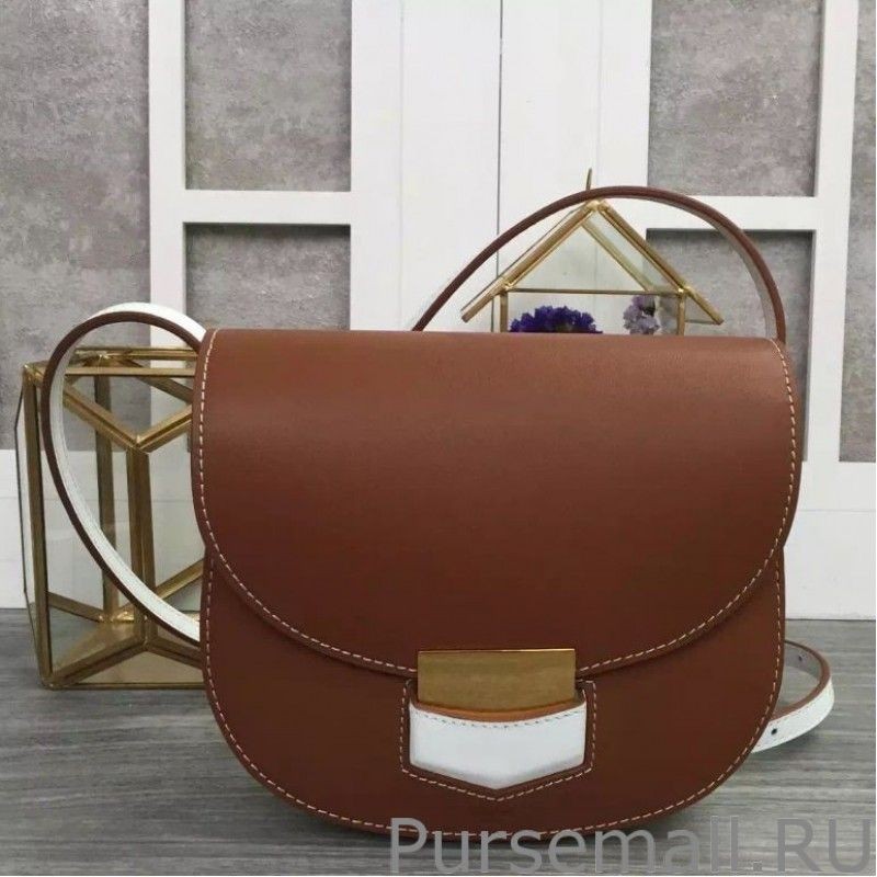 Wholesale Celine Small Bicolour Trotteur Bag In Chestnut Calfskin