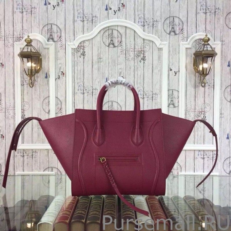 Replicas Celine Medium Phantom Bag In Fuchsia Elephant Calfskin