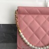 1:1 Mirror Chain With Pearl Bag AS0582 Rose