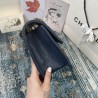 Wholesale Large Crossbody Bag Grained Calfskin AS2358 Dark Blue