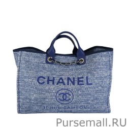 Luxury Canvas Large Deauville Tote A66942 Blue