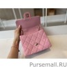 Replicas Calfskin Mini Sqaure Flap Bag AS2468 Pink