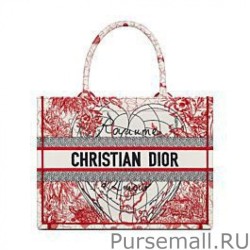 1:1 Mirror Christian Dior Small Dior Book Tote Red
