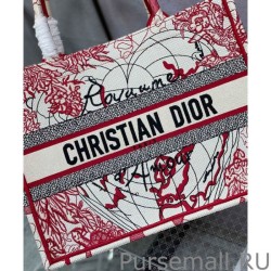 1:1 Mirror Christian Dior Small Dior Book Tote Red