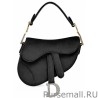 Fashion Christian Dior Mini Saddle Velvet Bag Black