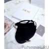 Fashion Christian Dior Mini Saddle Velvet Bag Black