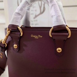 Top Quality Dior Dioravenue Bucket Bag Smooth Calfskin Burgundy