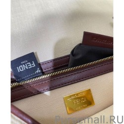 Replicas Fendi Baguette Bag In Sardinian jacquard 8BR600 Apricot