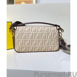 Replicas Fendi Baguette Bag In Sardinian jacquard 8BR600 Apricot