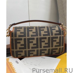 Replicas Fendi Baguette FF Canvas Bag 8BR600 Coffee