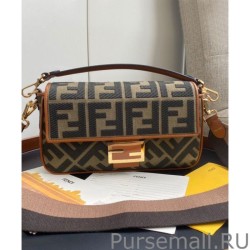 Replicas Fendi Baguette FF Canvas Bag 8BR600 Coffee