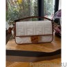 Copy Fendi Baguette FF Canvas Bag 8BR600 Cream