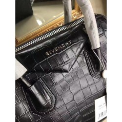 1:1 Mirror Givenchy Antigona Tote Bag Crocodile leather Black