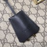 AAA+ Padlock Medium GG Shoulder Bag 479197 Black