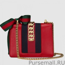 Replicas Gucci Sylvie Leather Mini Chain Bags 431666 CVLEG 8604