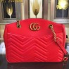 Copy GG Marmont matelasse tote Bag Red Original Leather 443501